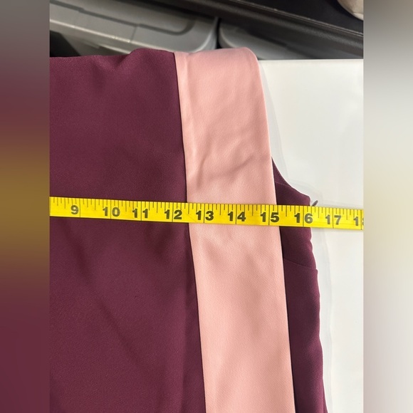 NEW Ted Baker London Braedyn Sleeveless Two-Tone Layered Dress Maroon Sz 0 - Picture 11 of 12